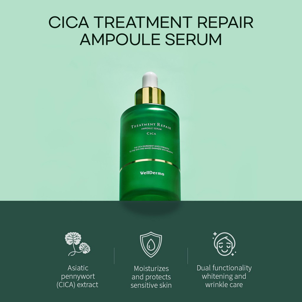 Huyết thanh cao cô đặc Wellderma Cica Treatment Repair Ampoule Serum 50ml