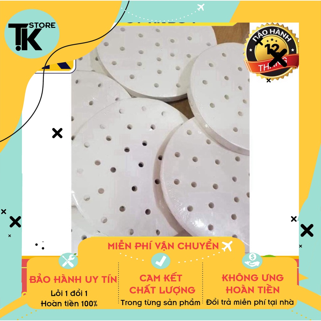 [Hàng Chuẩn] Combo 100 Tờ Giấy Nến Đục Lỗ Thấm Dầu Hiệu Quả Size 20cm . .