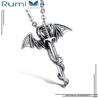 Mặt dây chuyên nam rồng giữ kiếm