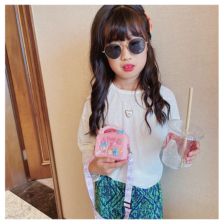 Túi Đeo Chéo Cho Bé, Túi Đeo Chéo Trẻ Em, Túi Hoạt Hình Mini Cho Bé Đi Chơi, Du Lịch, Đựng Lì Xì Tiện Lợi (Mẫu Túi Vuông