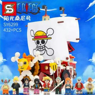 Đồ chơi lắp ráp lego Tàu cướp biển và combo 9 nhân vật băng mũ rơm trong one piece