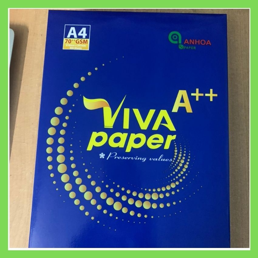 GIẤY A4/ GIẤY VIVA PAER A4 ĐỊNH LƯỢNG 70 GMS
