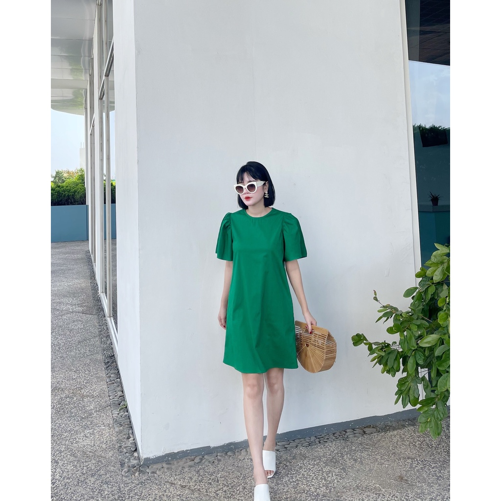 LIIN - Đầm Suông Nữ Trơn Tay Điệu Ruffle Sleeves Dress V00583 | BigBuy360 - bigbuy360.vn