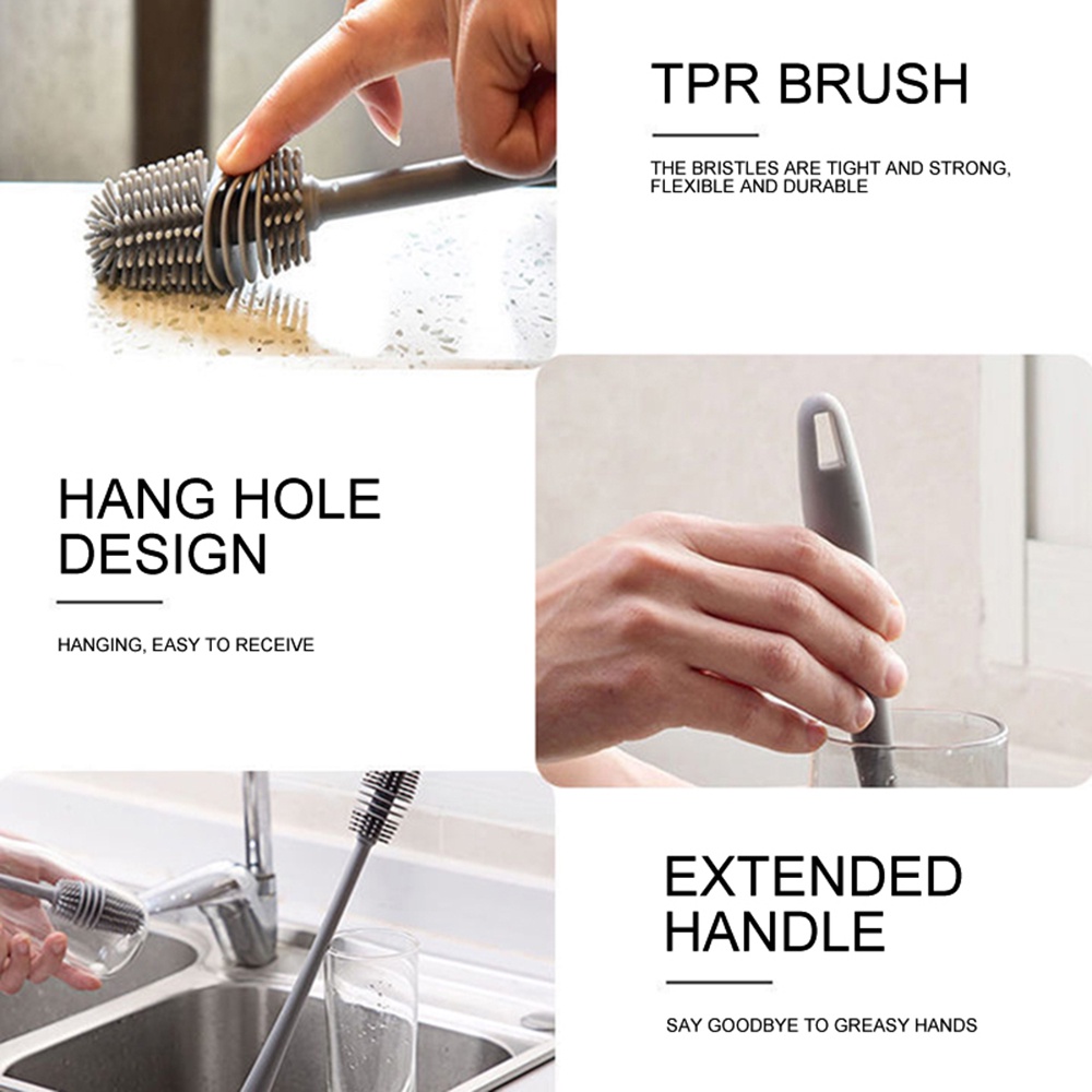 cây cọ rửa cốc, chai lọ đa năng silicon