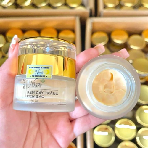 Kem Face Cấy Trắng Men Gạo Nicos Thanh Nhi