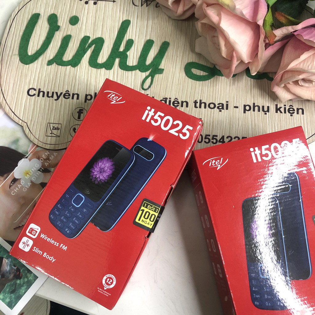 Điện thoại itel it5025 Màn hình to 2.4inch Loa to Phông chữ lớn có đèn pin - Hàng chính hãng