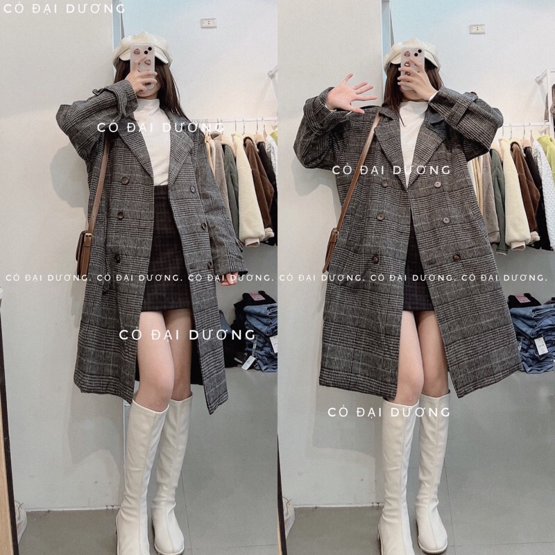 áo dạ kẻ dài mã 623