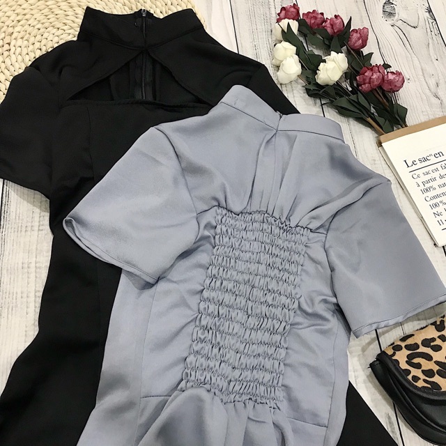 Đầm Trung hoa Haley Dress chất liệu vải phi nhung from chuẩn sau lưng bo chun co giãn thiết kế phần ngực, cổ váy đẹp lạ | BigBuy360 - bigbuy360.vn