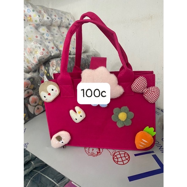 Túi Xách Tote Họa Tiết Hoạt Hình Dễ Thương