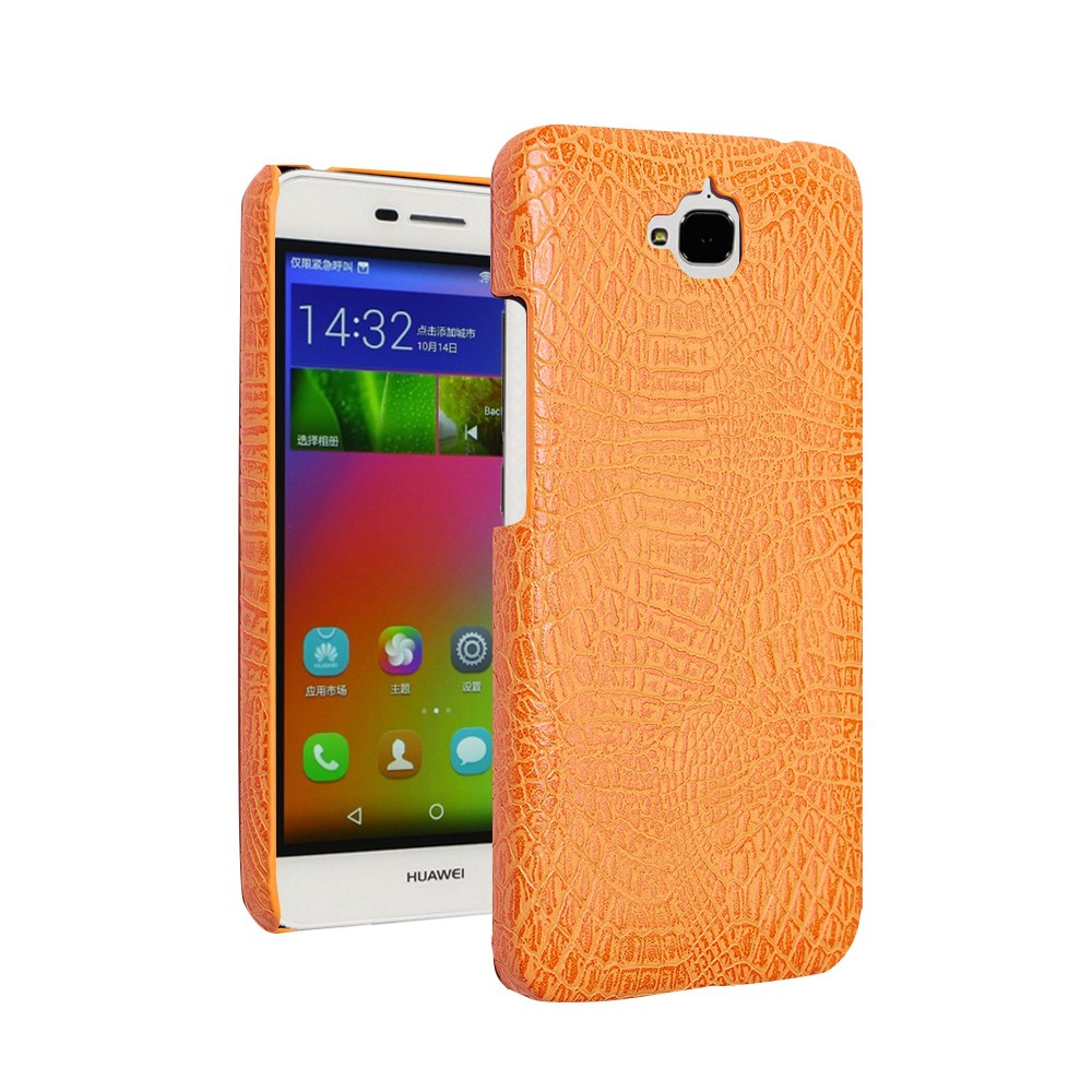 Ốp điện thoại họa tiết vân da cá sấu retro đẹp mắt cho Huawei GR5 2015 Mate 7 mini Y6 Pro