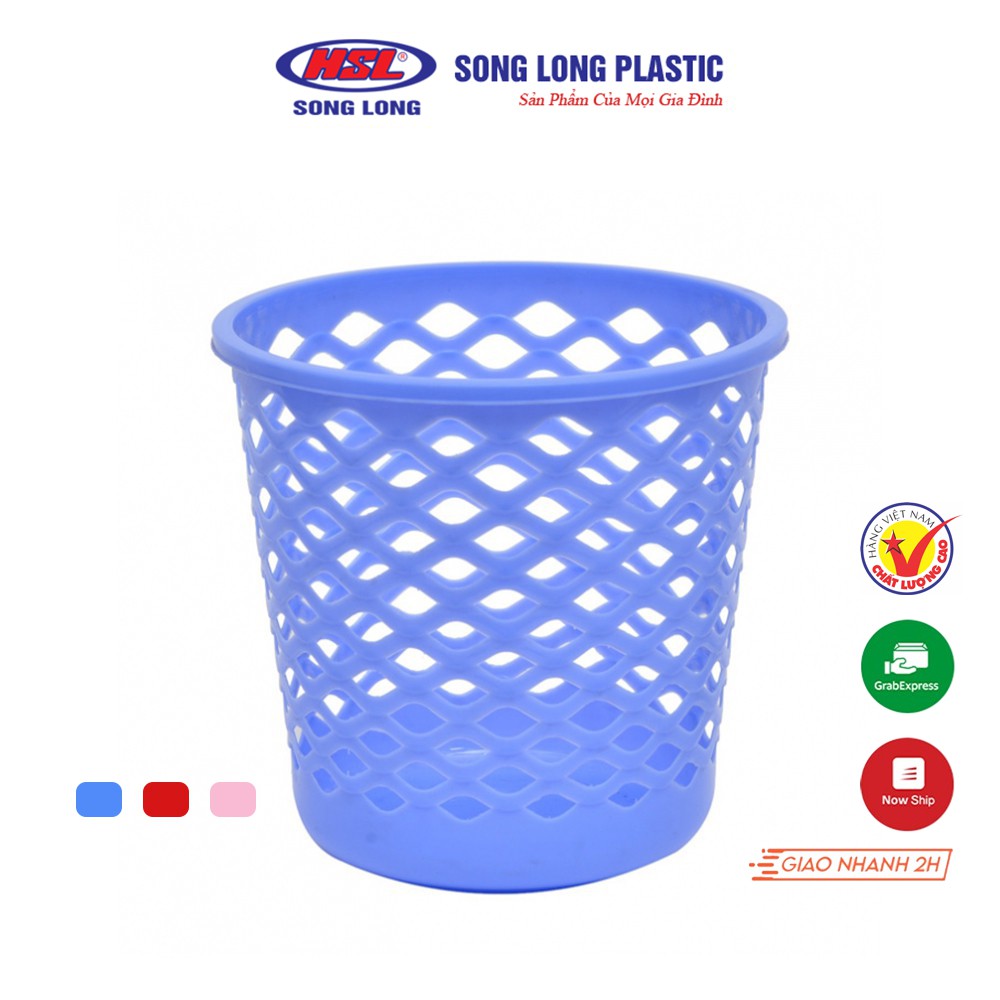 Giỏ đựng rác nhựa tròn size nhỏ Song Long Plastic đa năng tiện dụng - 2409