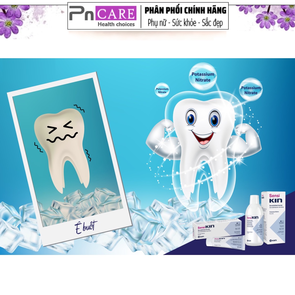 PnCARE |  Nước Súc Miệng mini Dạng Gói Tiện Lợi - SensiKin ® 12 ml - CHO RĂNG NHẠY CẢM, Ê BUỐT