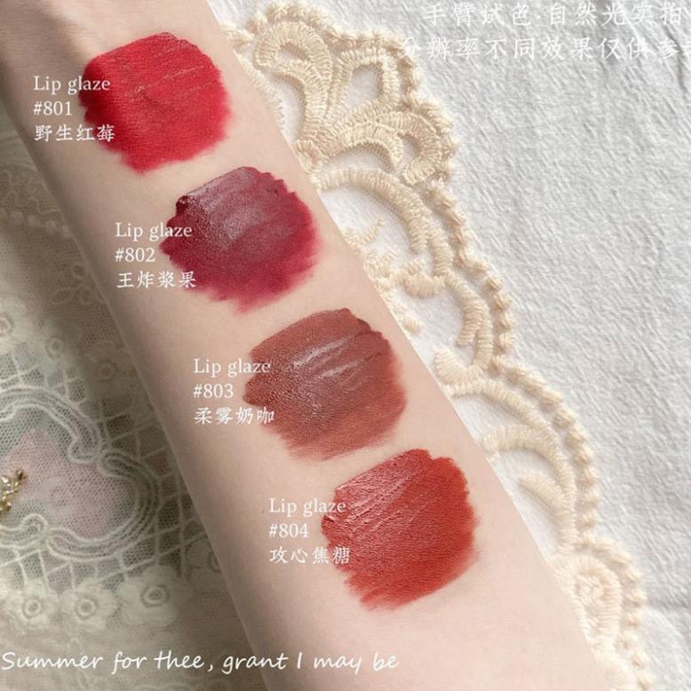 Set 4 Son Kem Lì LOOK BOOK DAISHIAO LACE Lipglaze Velvet Matteseries Vị Đào - HAVU Beauty