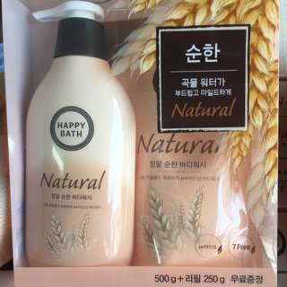 Set Sữa Tắm Happy Bath (Chai 500g + Túi 250g)