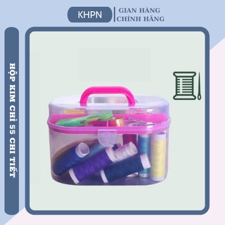 Bộ Kim Chỉ May Vá Đa Năng 55 Món Kèm Hộp Đựng Trong Suốt