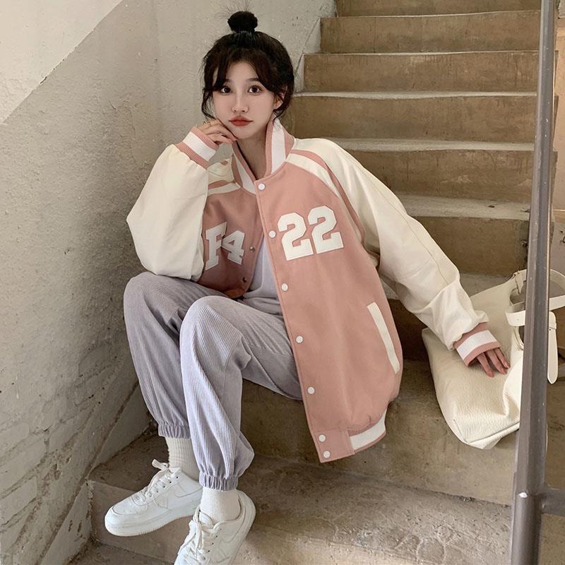 Áo khoác bomber jacket romwe phối tay F4 form rộng chất nỉ cotton dày mặc thu đông | BigBuy360 - bigbuy360.vn