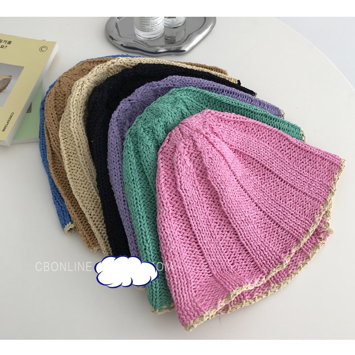 Nón Tai Bèo Dệt Kim Mỏng Xinh Xắn Thời Trang Hàn Quốc Cho Nữ