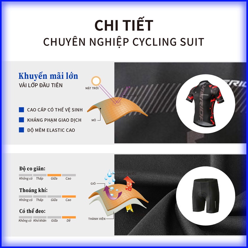 Bộ Quần Áo Đi Xe Đạp Thể Thao Cho Namquần đạp xe