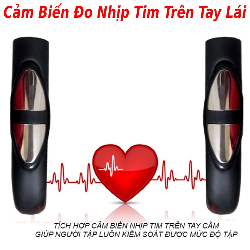 Cảm biến đo nhịp tim tích hợp trên tay lái dùng cho xe đạp tập thể dục tại nhà