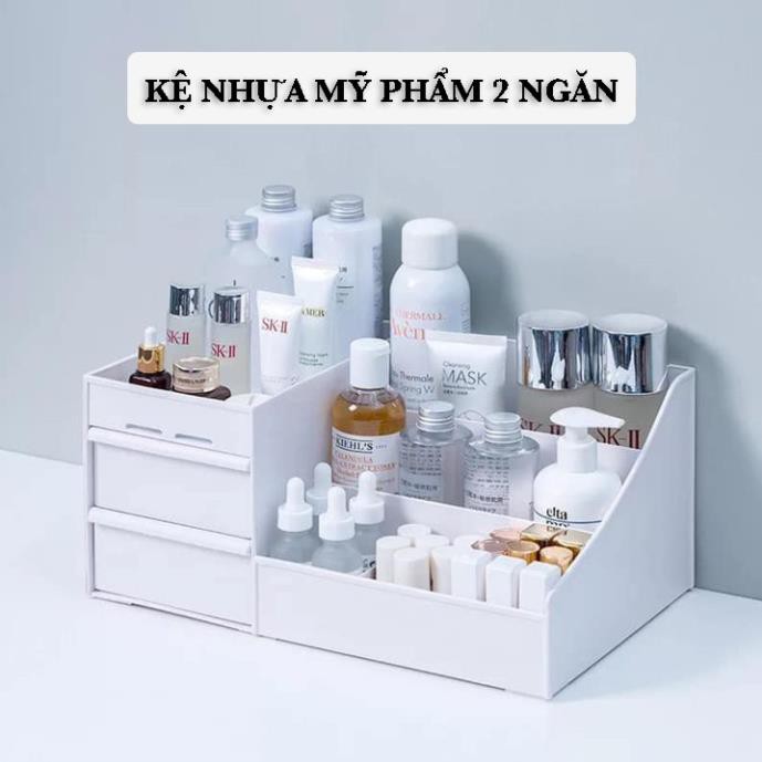 [FREESHIP❤️] KỆ MỸ PHẨM ❤️ KỆ ĐỰNG MĨ PHẨM NHỰA 2 TẦNG SIÊU ĐẸP