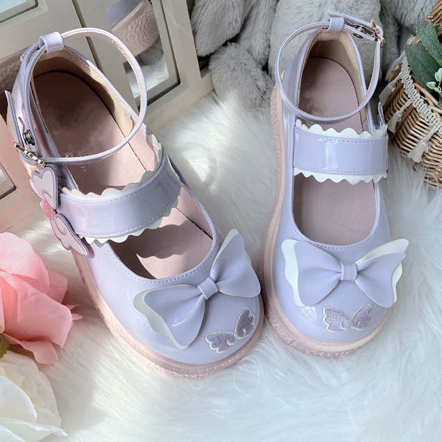 Giày Mary Jane Da Thật Đế Xuồng Phong Cách Lolita Jk Dễ Phối Đồ Cho Nữ