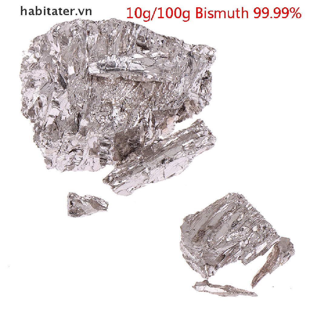 Tater Hộp Kim Loại 10g 100g Bismuth Ingot Nguyên Chất Dùng Làm Nghiên Cứu Bismuth