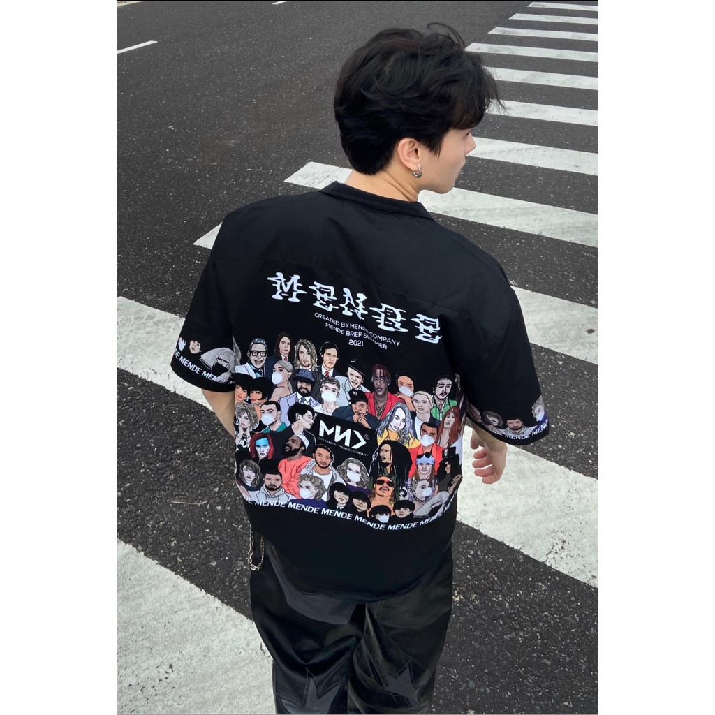 MENDE - Black Celeb Shirt - Áo sơ mi nam tay ngắn | BigBuy360 - bigbuy360.vn