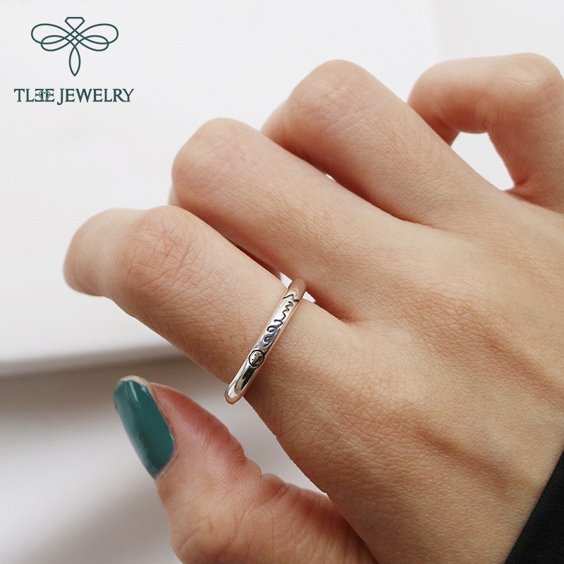 Nhẫn bạc nữ TLEE Smile mẫu trơn mở basic TleeJewelry A0288