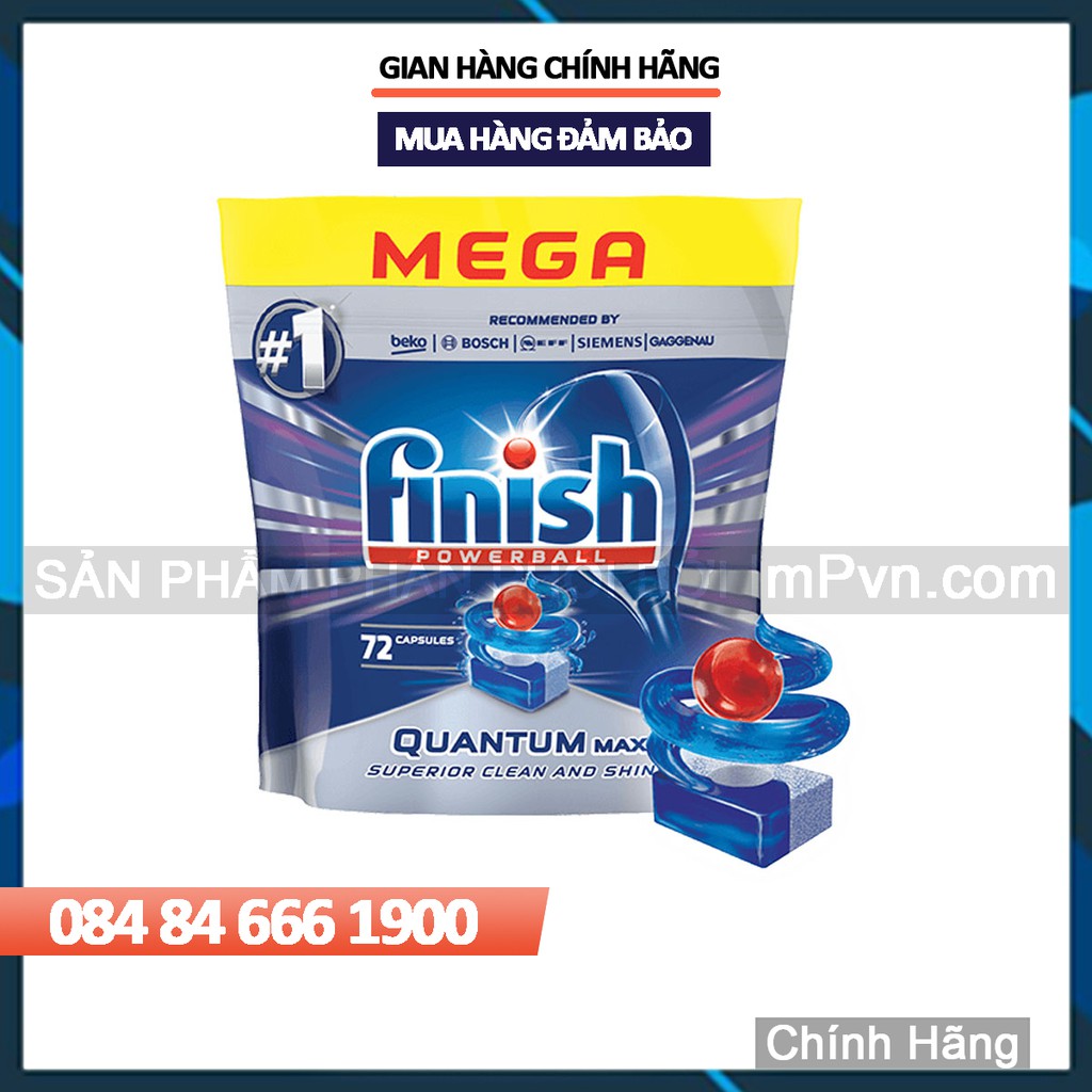 Viên rửa bát Finish Quantum Max 72 viên