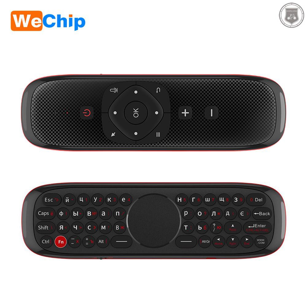 ☞[ready stock]Wechip W2 2.4G Air Mouse Wireless Keyboard with Touchpad Mouse Infrared Remote Control for Android TV BOX PC Projector