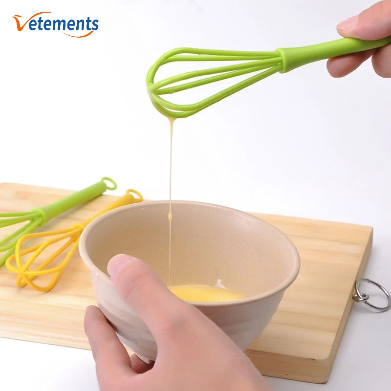 1 Dụng Cụ Đánh Trứng Bằng Nhựa 18cm Màu Sắc Ngẫu Nhiên Chất Lượng Cao