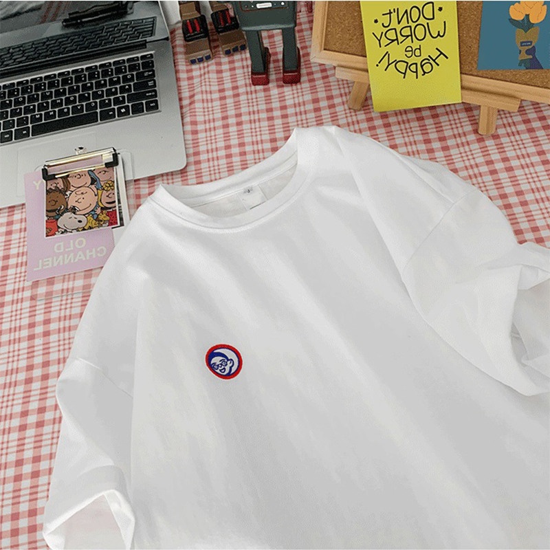 Áo thun SUXI tay ngắn cổ tròn dáng rộng phong cách Hàn Quốc thời trang mùa hè dành cho nữ