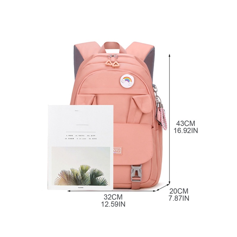 Ba Lô Nylon Sức Chứa Lớn Hình Tai Thỏ Dễ Thương Cho Nam Và Nữ