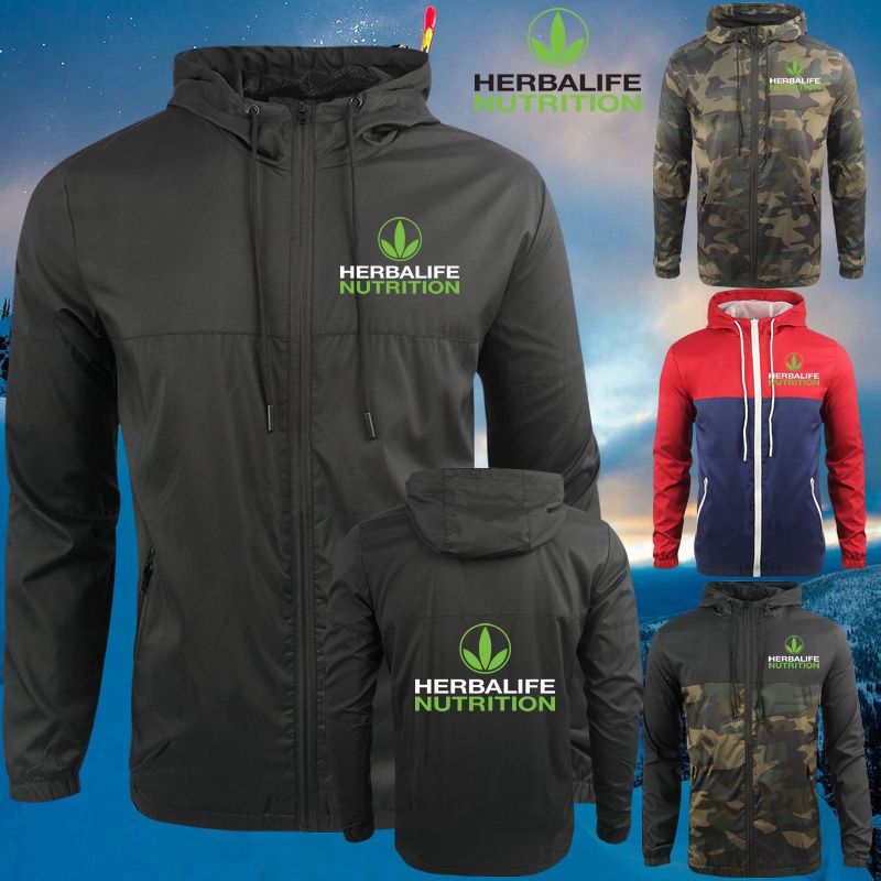 HERBALIFE Mới Áo Khoác Thể Thao Chống Nước Họa Tiết Rằn Ri Thời Trang Cho Nam