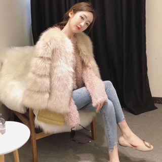 𝐇𝐀̀𝐍𝐆 𝐂𝐀𝐎 𝐂𝐀̂́𝐏. Áo khoác lông cáo nhân tạo tay phồng (ẢNH THẬT Ở CUỐI)