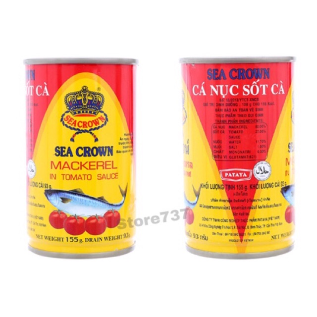 Cá hộp Cá nục sốt cà sea crown