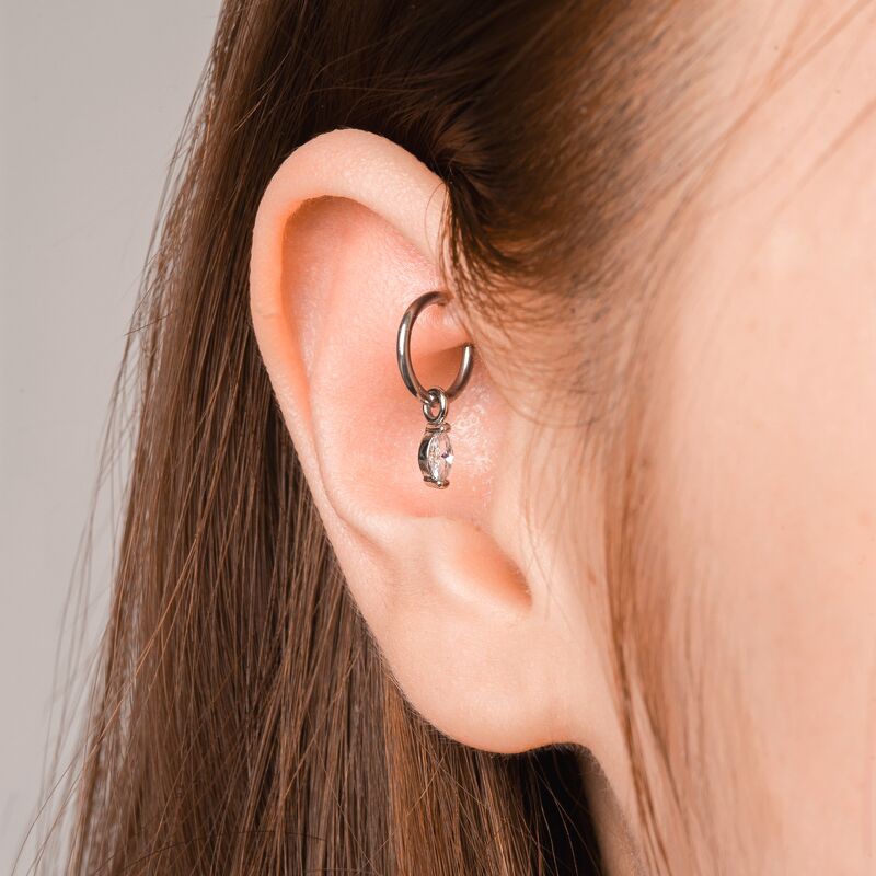 Khuyên tai vòng giọt nước đá (Tear Drop Earring)