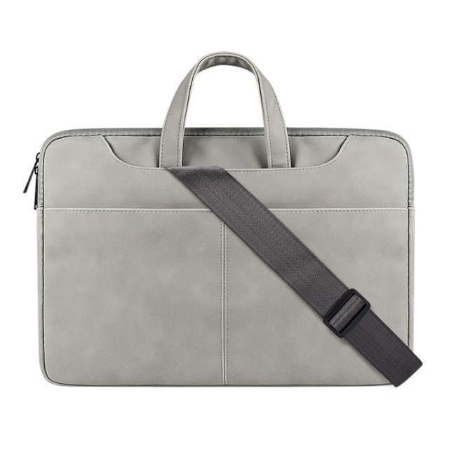 Túi bao da Lộn đựng Macbook Laptop chống nước chống sốc có dây đeo - [Da Cao Cấp]