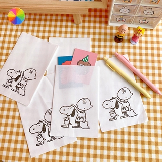 Set 50 Túi Giấy Mini In Hoạt Hình Snoopy Charlie Đáng Yêu