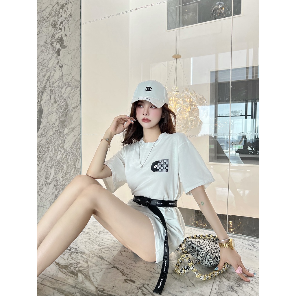 Áo Tee + Mũ Coco1 ChanelNo18 AntiLight MLB 4D  FW22