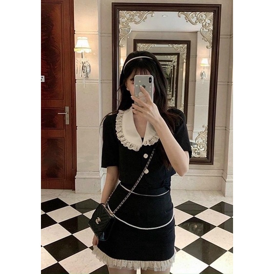 SET BỘ CROPTOP CỔ BÈO VIỀN REN BIGSIZE 60-90KG KÈM ẢNH THẬT ( BÈO BÉO )