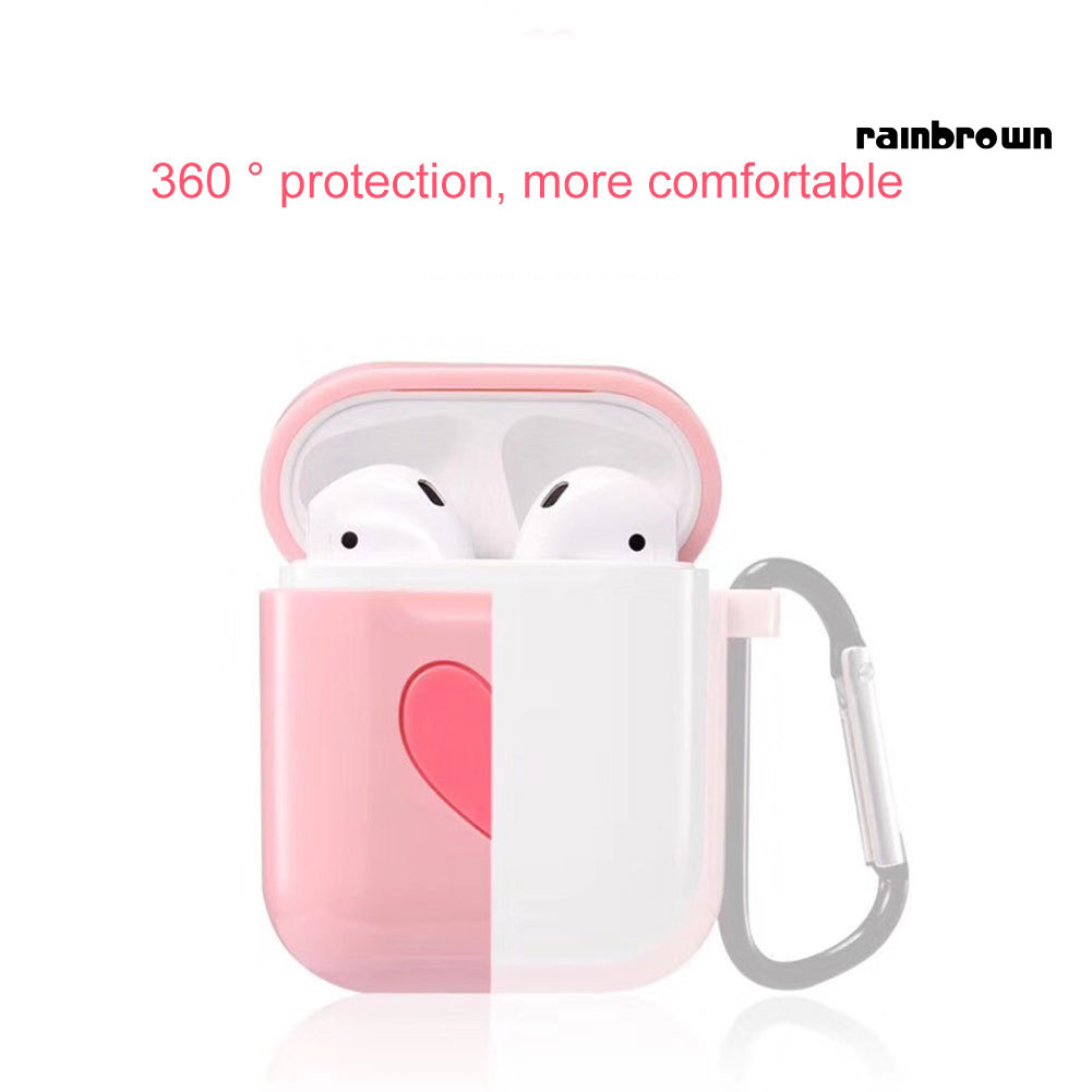 Hộp Silicone Đựng Tai Nghe Airpods Hình Trái Tim Xinh Xắn Kèm Móc Khóa