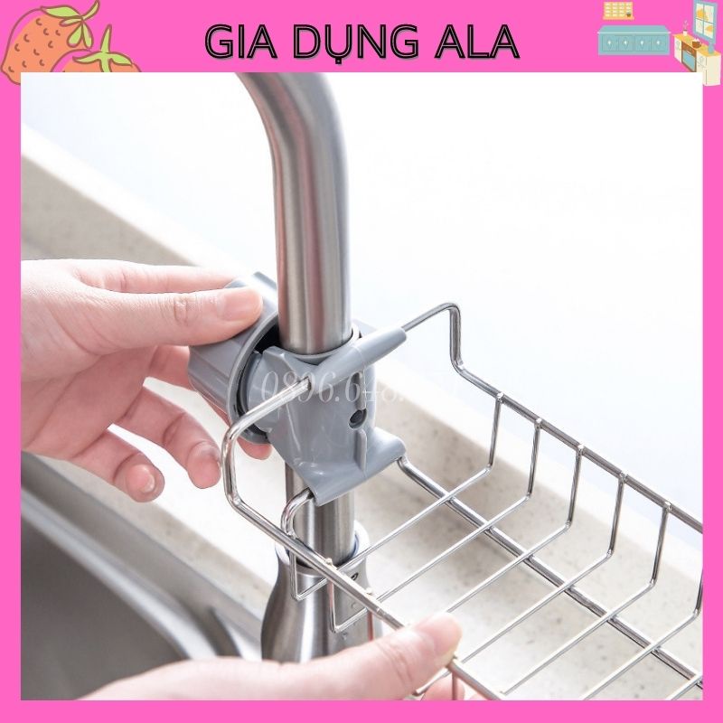 Giá Để Đồ Rửa Chén Giẻ Rửa Bát Treo Vòi Nước, Kệ Để Miếng Rửa Chén Đựng Đồ Rửa Bát Inox