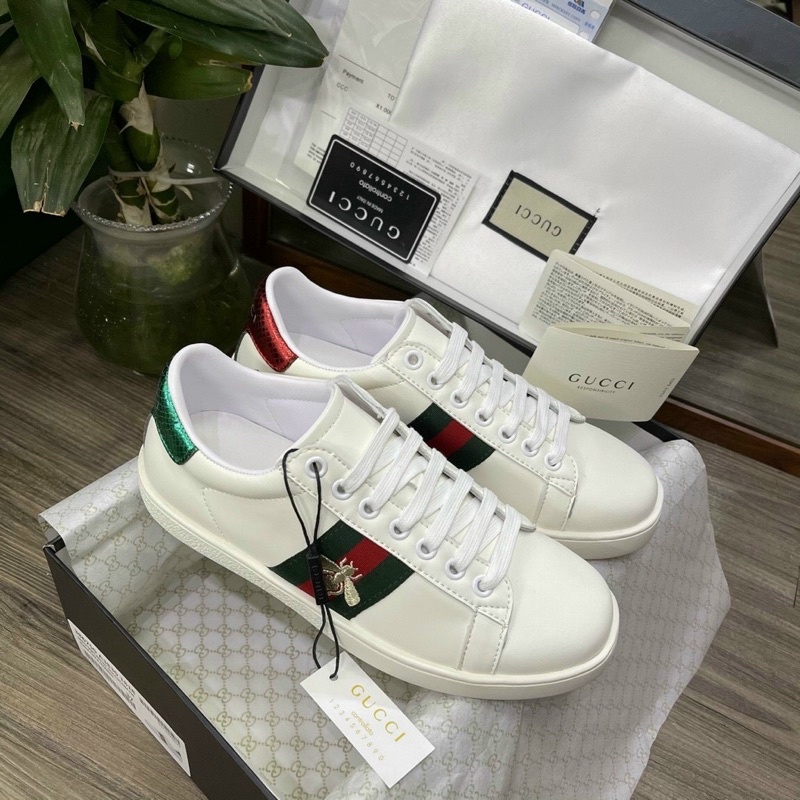 Giày thể thao nam trắng  ❤️(Free ship)❤️   giày gc ong gót xanh đỏ  ,buộc dây hàng siêu cấp | BigBuy360 - bigbuy360.vn