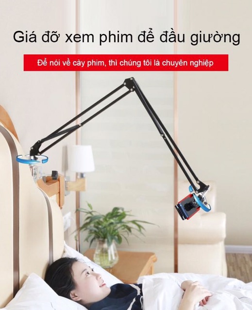 [SALE 10%] Giá đỡ máy tính bảng, iPad và điện thoại Stands kẹp đầu giường kẹp bàn đa năng