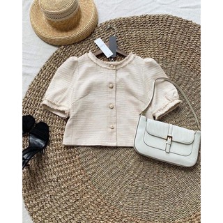 Áo dạ tweed phom tiểu thư mặc siêu sang [Hàng có sẵn]