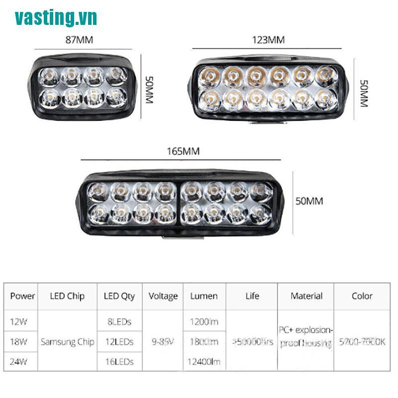 Thanh Đèn Led Trợ Sáng V 12-24w 12-85v Chất Lượng Cao