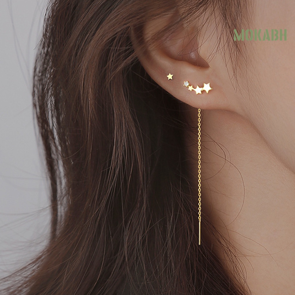 [Mới] 1 Cặp Bông Tai Ngôi Sao Tinh Tế Dễ Phối Đồ Mặc Hàng Ngày Cho Nữ