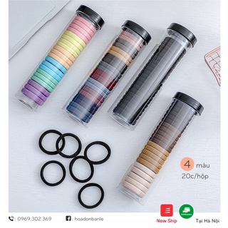 Hộp chun buộc tóc 20c loại to nhiều màu pastel