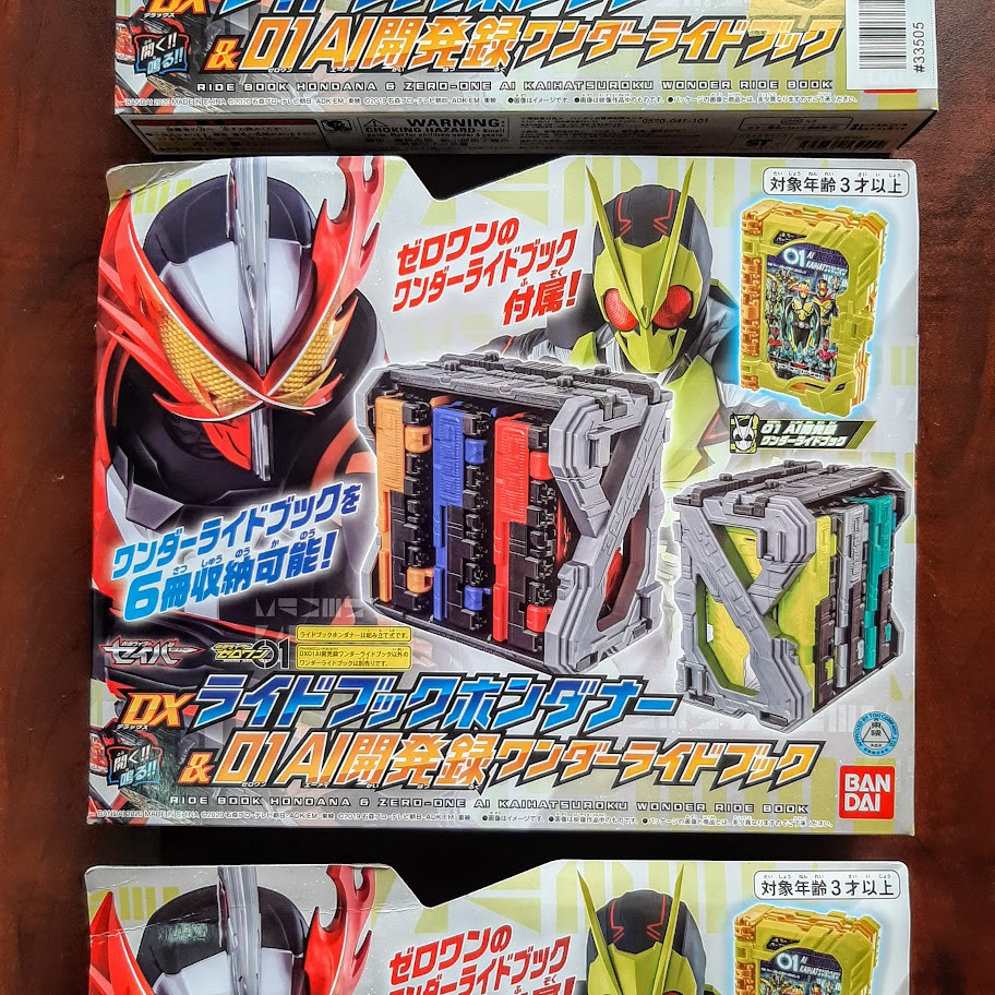 Chính Hãng - Mới - Đồ Chơi Siêu Nhân Kamen Rider Saber - DX Ride Book Hondana & Zero-One AI Kaihatsuroku Wonder RideBook